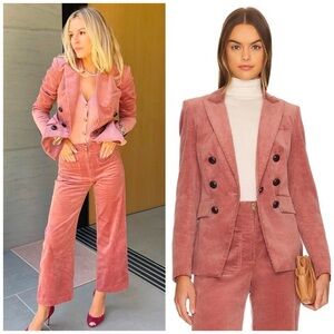 Veronica Beard Lawrence Corduroy Dickey Jacket Size 2 Pink Designer